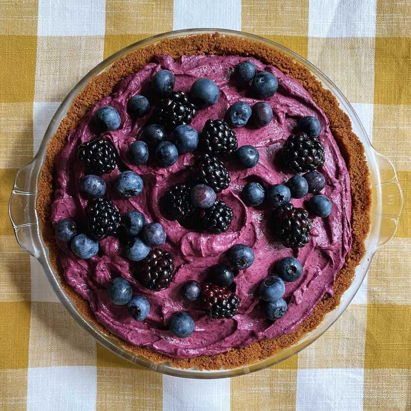 we picked more blueberries than we could eat in 2 weeks. no-bake cheesecake to the rescue